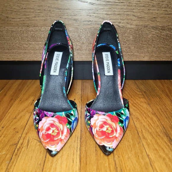 Steve Madden Floral Print Heels - Picture 2 of 6